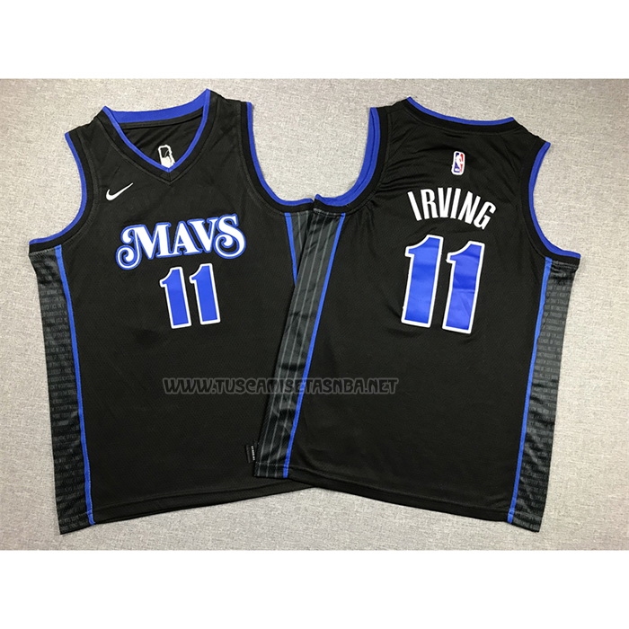 Camiseta Kyrie Irving NO 11 Nino Dallas Mavericks Ciudad 2023-24 Azul